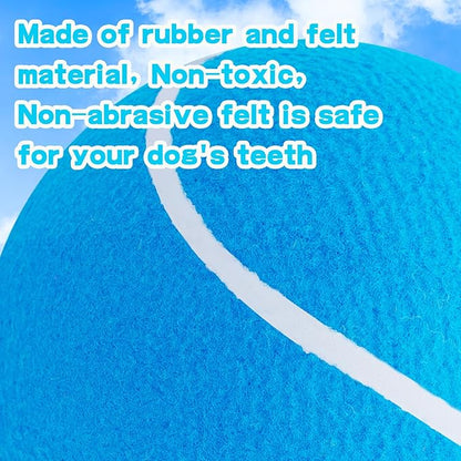 Banfeng Big Tennis Ball for Dogs, Giant Dog Tennis Ball Toy Large Outdoor Sports Gift for Small Medium Large Dog (Sky Blue, 9.5 inch)