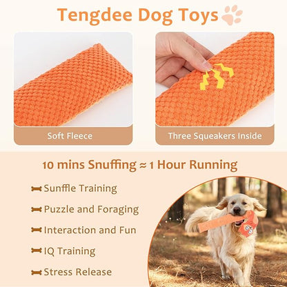 Letsmeet Squeak Dog Puzzle Toys IQ Training, Snuffle Toys Foraging Instinct Puppy Toys