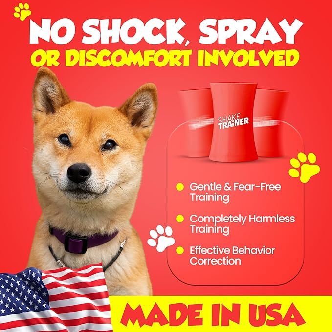 ShakeTrainer - The Original Humane Dog Training Kit with Instructional Video, Dog Training & Behavior Kit for Barking, Jumping & All Bad Habits Without Shocking or Spraying, Easy to Use, Made in USA