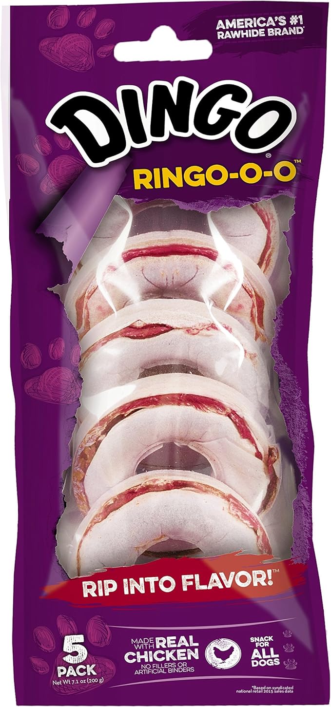 Dingo Ringo Rawhide Chew Treat 240-count