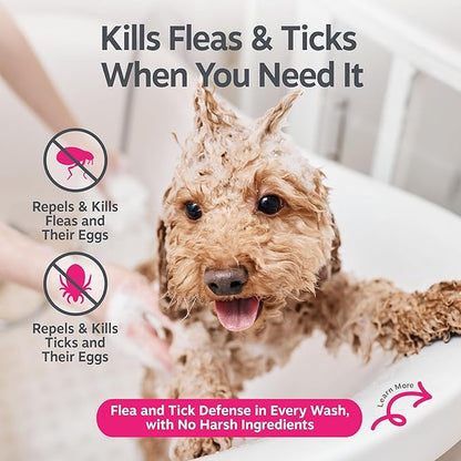 Zesty Paws Flea and Tick Shampoo for Dogs - Veterinarian Formulated Flea Shampoo for Dogs to Kill Fleas, Ticks & Their Eggs - Soothes Itchy & Irritated Dog Skin - Cedarwood, Rosemary & Peppermint Oil