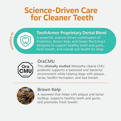 Zesty Paws Probiotic Dental Powder for Dogs Teeth - Fights Plaque, Tartar & Bad Dog Breath - Dog Breath Freshener Powder for Oral Microbiome & Gut Health - Pet Supplement for Teeth & Gums