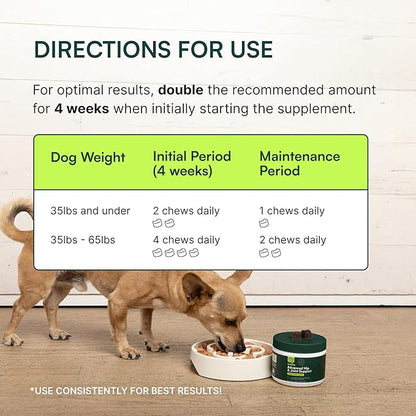 Wuffes Chewable Dog Hip & Joint Supplement - Glucosamine & Chondroitin Chews - Dog Joint Supplements & Vitamins - Extended Joint Care (Small&Medium Breeds (0-65 lbs), 180 Chews (Pack of 3))