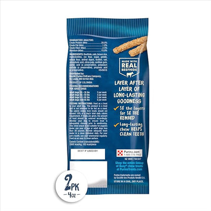 Purina Busy Rawhide Small/Medium Breed Dog Bones, Chewnola With Oats & Brown Rice - 2 ct. Pouch