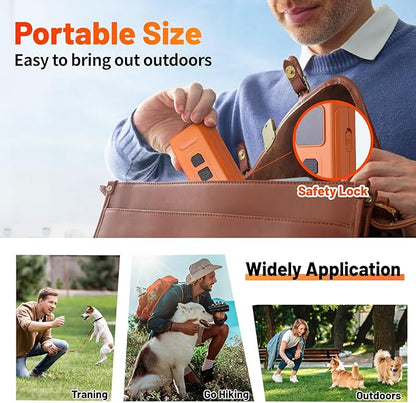 Ultrasonic Dog Bark Deterrent, 2-in-1 Anti Bark Device with LED Flashlight & HD Display | Stop Nuisance Barking, No Shock Training Aid for Small to Large Dogs