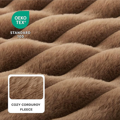 Bedsure ComfyFleece™ Orthopedic Dog Beds for Extra Large Pro Dogs, Waterproof Memory Foam XL Pet Bed with Sides, Non-Slip and Egg-Crate Foam Big Dog Couch Sofa with Washable Corduroy Cover, Brown