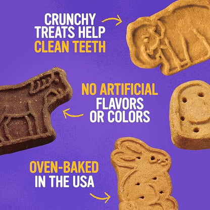 Blue Dog Bakery Natural Dog Treats, More Crunch Large, Assorted Flavors, 18oz Box, 6 Boxes