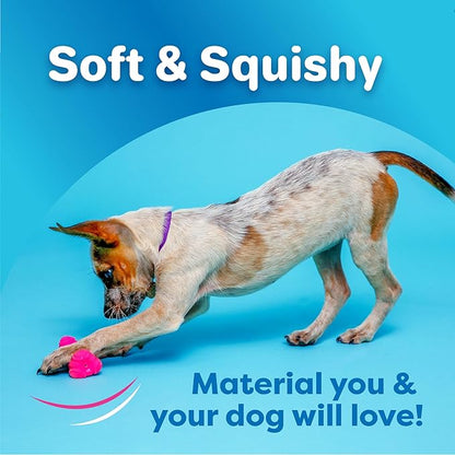 Hartz DuraPlay Bone Squeaky Latex Dog Toy for Medium Breeds, 3 Pack