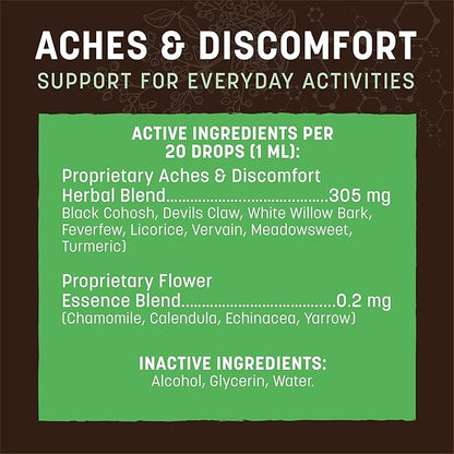 Earth Animal Apothecary Liquid Supplement - Aches & Discomfort Herbal Remedies for Dogs & Cats - 2 fl oz