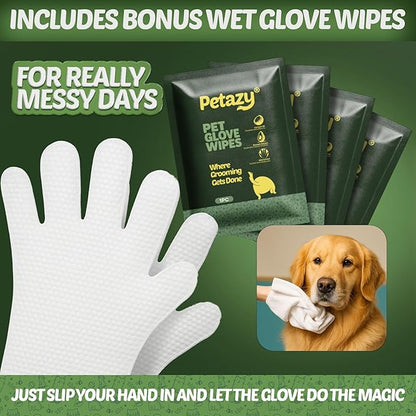 Petazy Dog Wipes for Paws and Butt – 100 Count (8x8in) Hypoallergenic, Deodorizing Pet Wipes for Dogs and Cats | Extra Large, Plant-Based, Lavender Scented | Travel Size, Single On-the-Go Pack