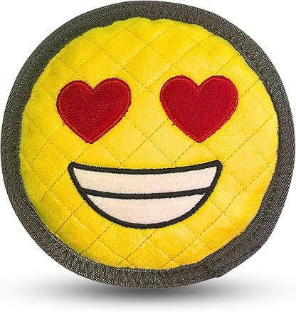 Durable Big Smile Valentines Emoji Squeaky Dog Toy for Aggressive Chewers, Tough Aggressive Dog Chew Toy, Chewer Dog Toy for Puppy, Small, and Medium Dogs
