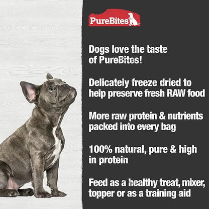 PureBites Chicken Breast Freeze Dried Dog Treats, 1 Ingredient, Made in USA, 3oz