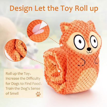 Letsmeet Squeak Dog Puzzle Toys IQ Training, Snuffle Toys Foraging Instinct Puppy Toys
