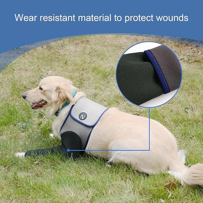 Coodeo Dog Recovery Suit, Cone Collar Alternative, Abrasion Resistant Dog Recovery Sleeve, Washable 2.5mm Thick and Waterproof, Pet Wounds Prevent Licking, Bite, Keep Dry（Grey，XL