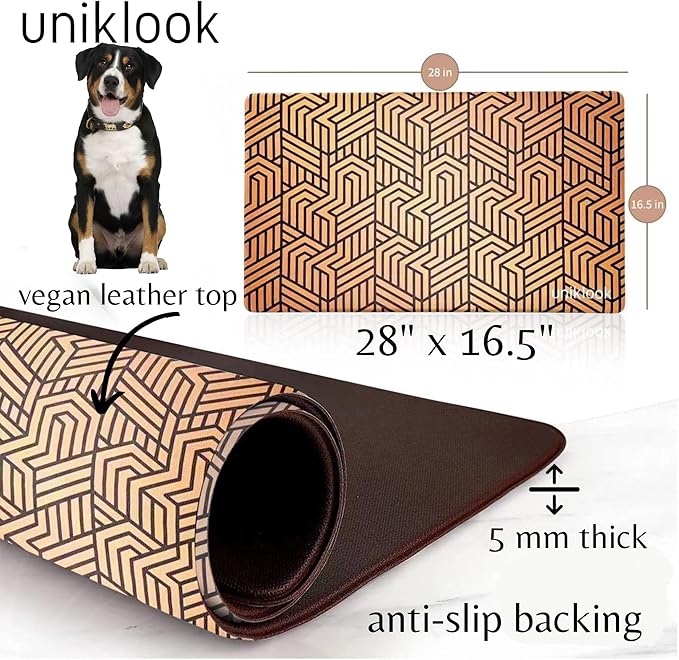 Dog Food Mat - Dog Bowl Mat - Pet Food Mat - Dog Mat for Food and Water - Dog Feeding Mat - Dog Water Bowl Mat - Waterproof Dog Water Mat - UnikLook