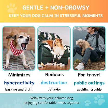 Carmelie Hemp Calming Chew for Dog - 200 Chews Dog Calming Treats -Dogs Anxiety & Stress Relief Valerian Root Chamomile Melatonin for Separation, Barking, Stress & Slee- Chicken Flavor