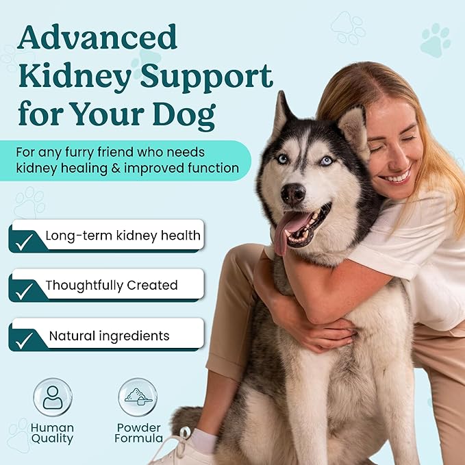 Organic Kidney Support & Renal Health- Rehmannia & Cordyceps Powder- TCM Doctor Formulated Tonic for Bladder Health, Incontinence & Kidney Function- Human Grade Supplement for Senior Dogs
