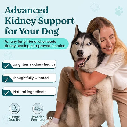 Organic Kidney Support & Renal Health- Rehmannia & Cordyceps Powder- TCM Doctor Formulated Tonic for Bladder Health, Incontinence & Kidney Function- Human Grade Supplement for Senior Dogs