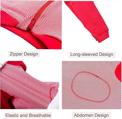 Yeapeeto Dog Onesie Surgery Recovery Suit for Large Medium Bodysuit Dogs Pajamas PJS Full Body for Shedding, Prevent Licking, Wound Protection, Cone Alternative (4X-Large (Pack of 1), Red)