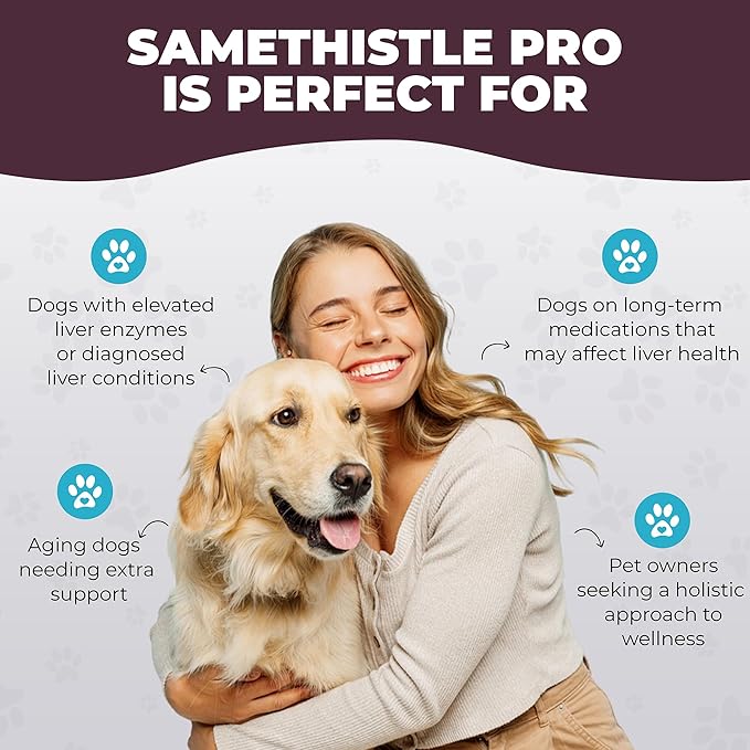 K9 Select SAMeThistle Pro –60 Tablets Liver Support for Dogs with SAM-e & Milk Thistle – Hepato Support for Dogs, Liver & Kidney Detox
