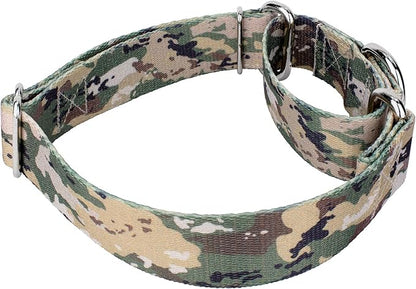 Country Brook Petz - Mountain Viper Camo Martingale Dog Collar and Leash - Camouflage Collection Featuring Rugged Designs (1 Inch, Large)