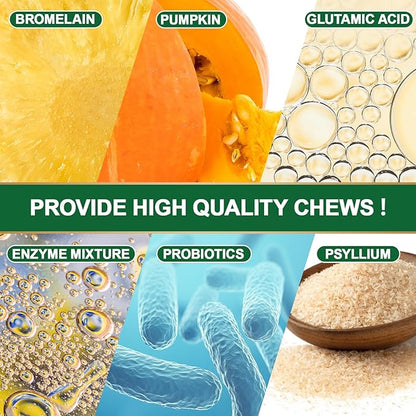 200 Chew No Poo Chews for Dogs-Coprophagia Stool Eating Deterrent-Stop Eating Poop for Canine- Dogs Poop Eat Deterrent Supplement with Probiotics&Digestive Enzymes Breath Aid Support-Chicken