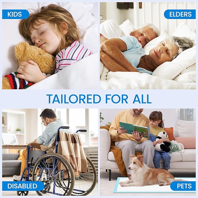 30” x 36” Disposable Underpads, 6 Layers Super Absorbent Leakproof Bed Pads for Adults and Pets Quick-Drying Incontinence Pads, Dog Pee Pads Extra Large - 50 Count