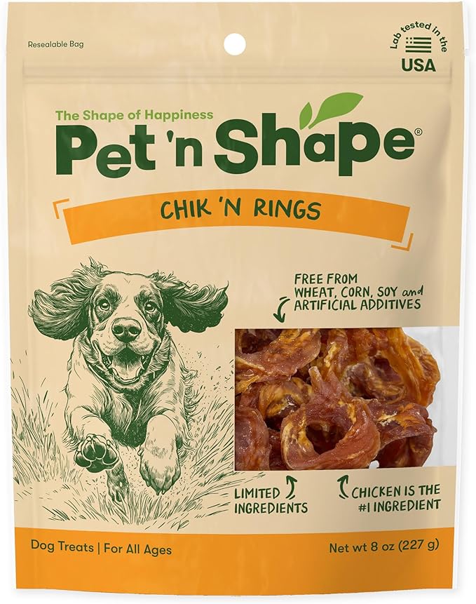 Pet 'n Shape Chik 'n Rings Jerky Dog Treats - 8 Ounce