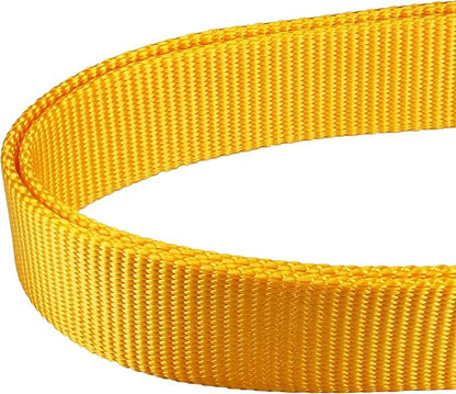 Mikivery Martingale Dog Collar Nylon Adjustable and Safety Training Colourful Comfortable Metal Buckle Pet Collars for Small Medium and Large Dogs(Yellow,M)