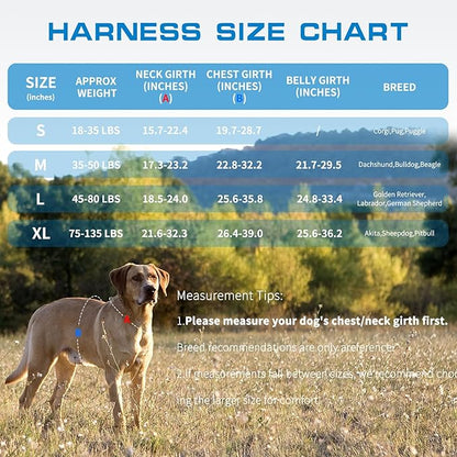 Dog Harness for Large Dogs Heavy Duty, No Pull Tactical Dog Harness with Molle System, Easy On and Off Service Dog Vest, Breathable Padded, Adjustable Reflective Pet Vest for Walking Hiking Training