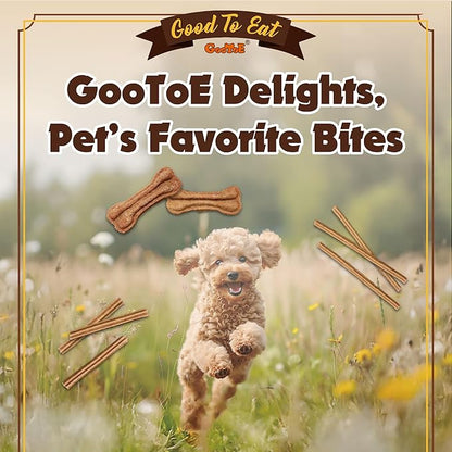 Gootoe Buffalo Dog Treats, Natural Low-Fat Chews for Training & Rewards, Limited Ingredient, Puppy Treats for Medium Dogs, Resealable Bag, Buffalo Bites Stick (Large), 8 oz