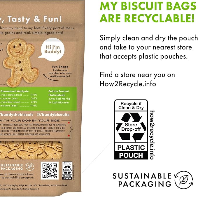 Buddy Biscuits 3.5 lbs. Bag of Crunchy Dog Treats Made with Roasted Chicken