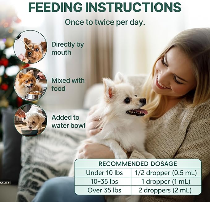 Collapsed Trachea Treatment for Dogs, Trachea Cough Elixir, Dog Cough Treatment –Natural Herbs Respiratory Support, Promotes Throat Comfort and Breathe Smoothly for Honking Cough, Gagging and Wheezing
