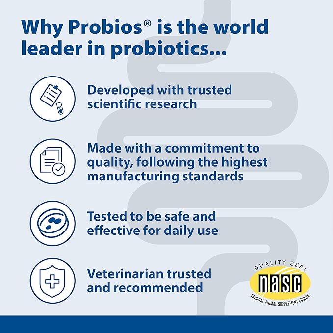 Probios for Dogs Soft Chews, Probiotics for Dogs, Daily Supplement for Gut Health, Digestion & Immune Support, Small Breeds, 4.23oz
