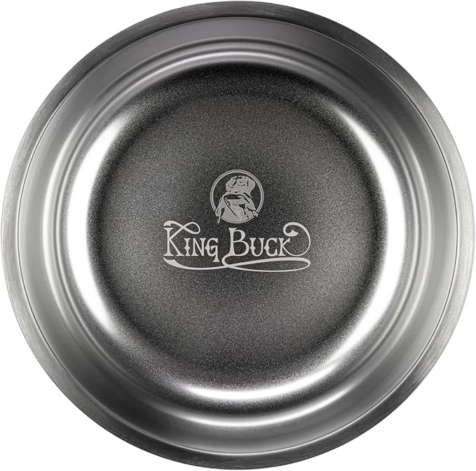 King Buck Thermal Dog Bowl, Antique Bronze, 8 Cup Size