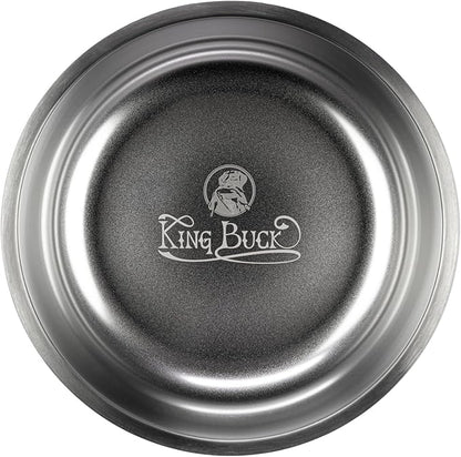 King Buck Thermal Dog Bowl, Antique Bronze, 8 Cup Size
