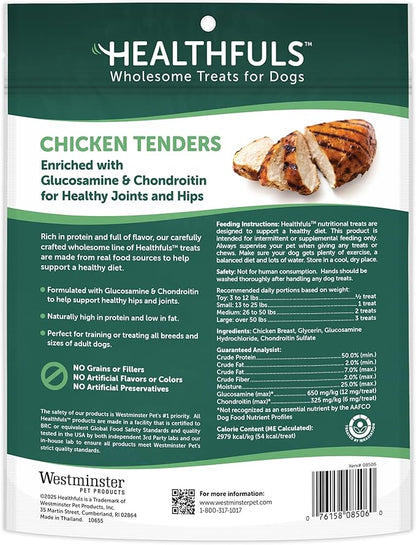 Healthfuls Chicken Tenders Dog Treats with Glucosamine & Chondroitin, 11oz