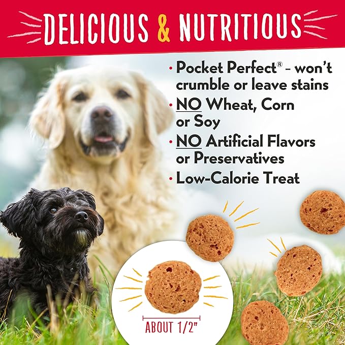 Charlee Bear Crunch Grain Free Dog Treats, Peanut Butter and Banana, 8 Ounce Resealable Bag, Low Calorie Training Treats for Dogs, Limited Ingredient, Healthy, Crunchy Dog Snacks, Made in USA