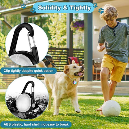4 Modes Dog Lights for Night Walking, IP68 Waterproof Dog Collar Light, High Capacity Rechargeable Collar LED for Night Time Clip On（Black）