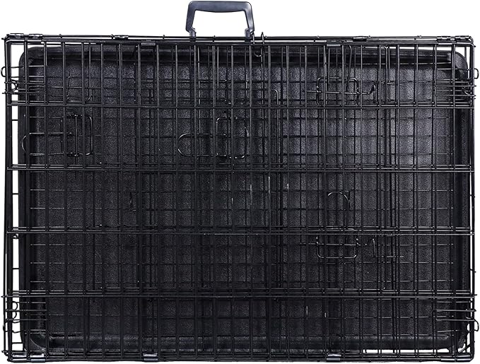 ZENY 30/36/42 inch Dog Crate Double Door Folding Metal Dog or Pet Crate Kennel with Tray and Handle