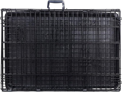 ZENY 30/36/42 inch Dog Crate Double Door Folding Metal Dog or Pet Crate Kennel with Tray and Handle