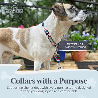 Lucky Love Dog - Adjustable Dog Collar with Easy Click Buckle for Small Dogs, Durable, & Comfortable for Male & Female Dogs, Pet Collar for Puppies & Adult Ones - Linus, XS