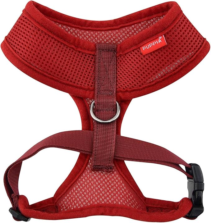 Puppia Soft Dog Harness, Wine, Medium (PDCF-AC30-WN-M)