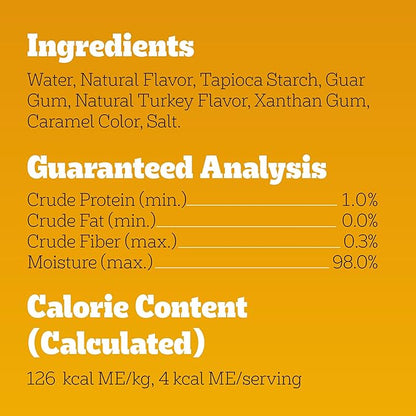Pedigree Drizzlers for Dogs, Wet Dog Food Gravy Savory Sauce, Natural Turkey Flavor, 60g Dual-Serving Pouch (22 Count, 44 Servings Total)
