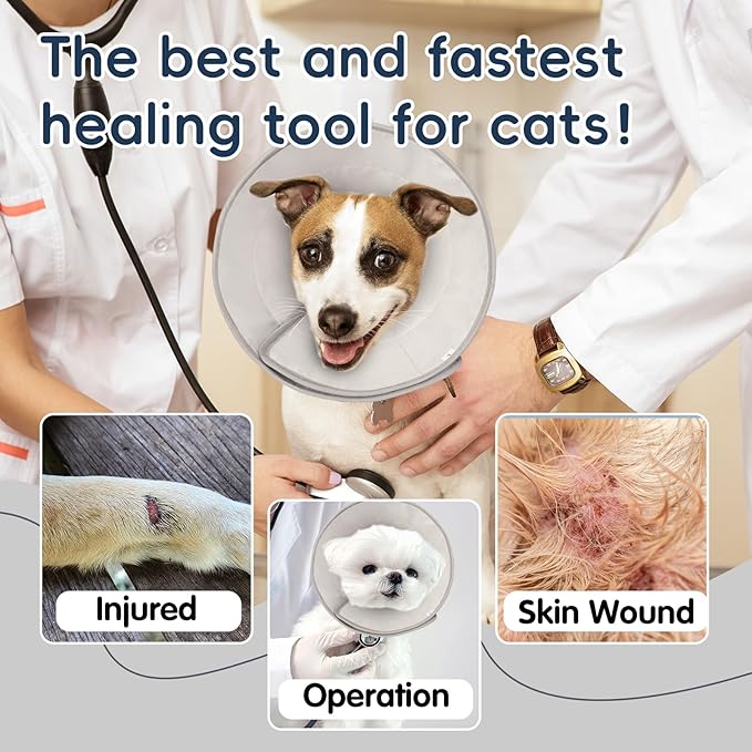 Soft Dog Cone Collar Alternative, Comfortable Elizabethan Dog Neck Pillow Cone for Medium Dogs (Maltese Bichon), Protective Adjustable Head Recovery Cone After Surgery Anti Licking