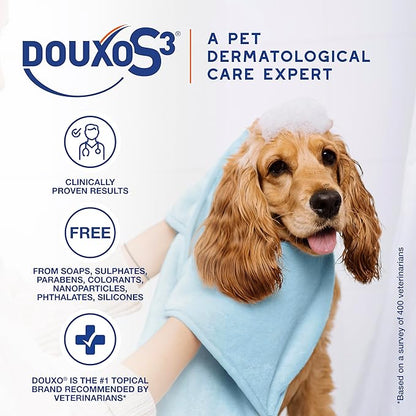 Douxo S3 Pyo Pads, Contains 3% Chlorhexidine & 0.5% Ophytrium, Antiseptic & Hydrating, For Bacterial or Yeast Skin Infections, For Dogs and Cats, 30 Pads