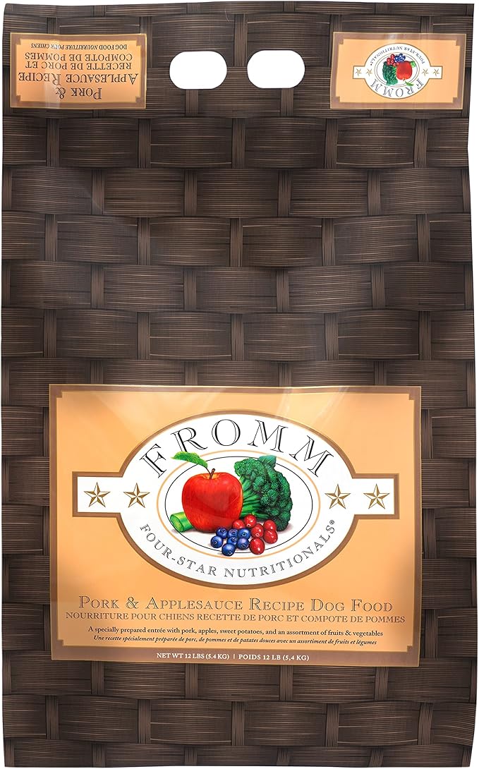 Fromm Four-Star Nutritionals Pork & Applesauce Dog Food - Premium Dry Dog Food - Pork Recipe - 12 lb