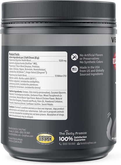 Zesty Paws Vet Strength Probiotics for Dogs, Digestive Health & Gut Flora Support, Dog Supplements, 90 Count (Pack of 2)