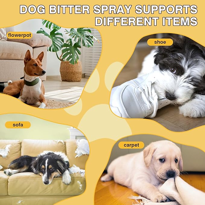 10.14 Fl Oz Stop Dogs Cat from Chewing Furniture Spray Anti Licking for Dog Cat Yuck Bitter Spray Deterrent for Gentle on Skin Alcohol Free