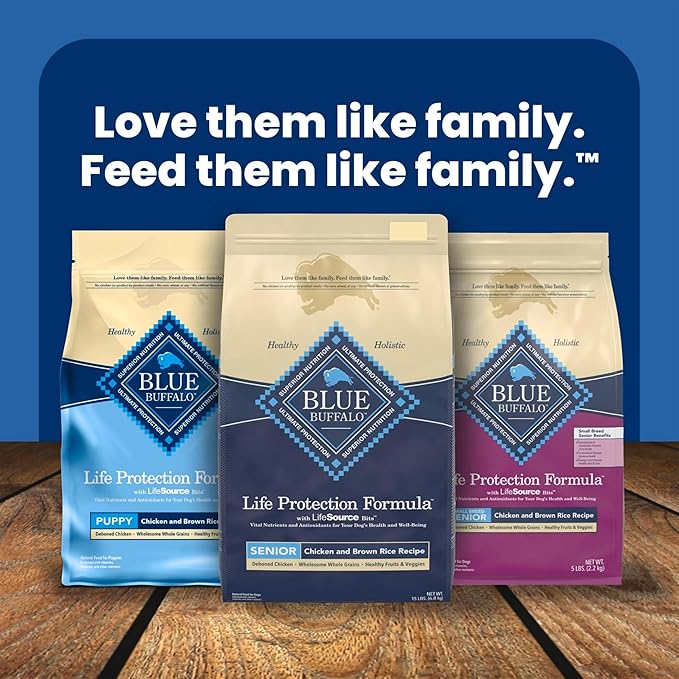 Blue Buffalo Life Protection Formula Senior Dry Dog Food, Supports Joint Health and Mobility, Made with Natural Ingredients, Chicken & Brown Rice Recipe, 34-lb. Bag